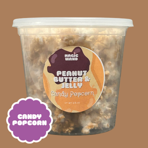 PEANUT BUTTER & JELLY CANDY POPCORN
