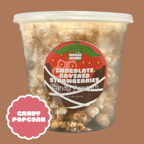 CHOCOLATE COVERED STRAWBERRIES CANDY POPCORN