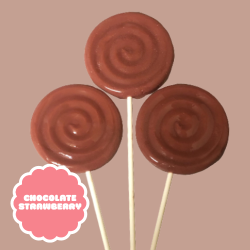 CHOCOLATE COVERED STRAWBERRIES JUMBO LOLLIPOP